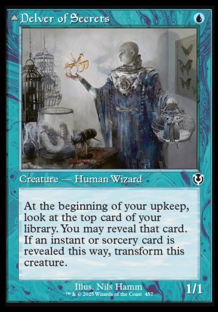 (457) Magic The Gathering Innistrad Remastered: Extras Single: Delver of Secrets / Insectile Aberration Holo Common