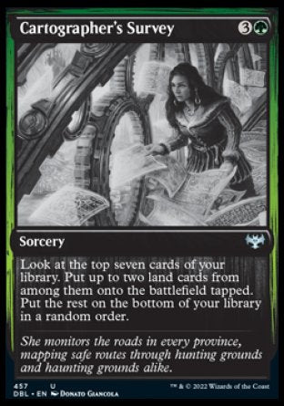 (457) Magic The Gathering Innistrad: Double Feature Single: Cartographer's Survey Holo Uncommon