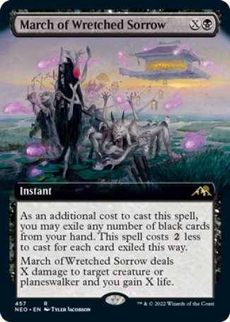(457) Magic The Gathering Kamigawa: Neon Dynasty: Extras Single: March of Wretched Sorrow (V.2) Holo Rare