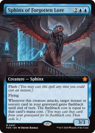 (457) Magic The Gathering Magic: The Gathering Foundations: Extras Single: Sphinx of Forgotten Lore (V.3) Holo Mythic