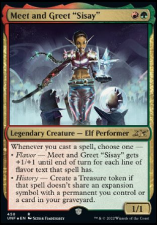 (458) Magic The Gathering Unfinity: Extras Single: Meet and Greet Sisay (V.2) Rare