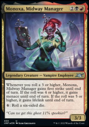 (459) Magic The Gathering Unfinity: Extras Single: Monoxa, Midway Manager (V.2) Holo Uncommon