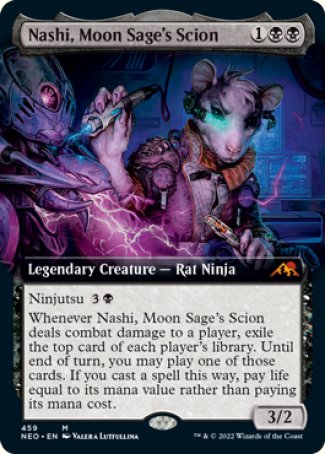 (459) Magic The Gathering Kamigawa: Neon Dynasty: Extras Single: Nashi, Moon Sage's Scion (V.2) Mythic