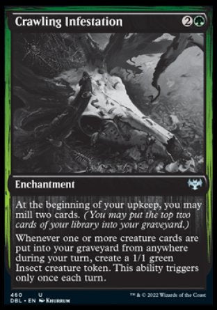 (460) Magic The Gathering Innistrad: Double Feature Single: Crawling Infestation Uncommon