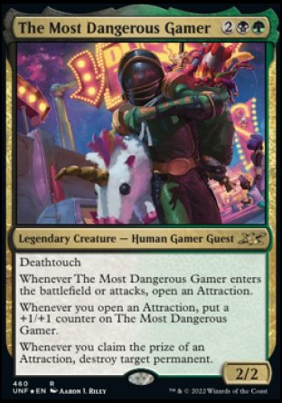 (460) Magic The Gathering Unfinity: Extras Single: The Most Dangerous Gamer (V.2) Holo Rare