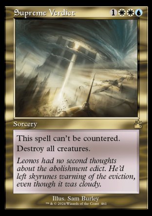 (461) Magic The Gathering Ravnica Remastered: Extras Single: Supreme Verdict Holo Rare