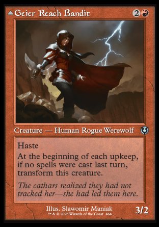 (464) Magic The Gathering Innistrad Remastered: Extras Single: Geier Reach Bandit / Vildin-Pack Alpha Holo Uncommon