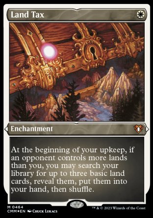 (464) Magic The Gathering Commander Masters: Extras Single: Land Tax Holo Mythic
