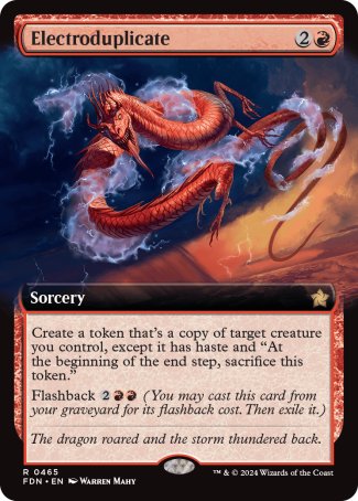 (465) Magic The Gathering Magic: The Gathering Foundations: Extras Single: Electroduplicate (V.3) Holo Rare