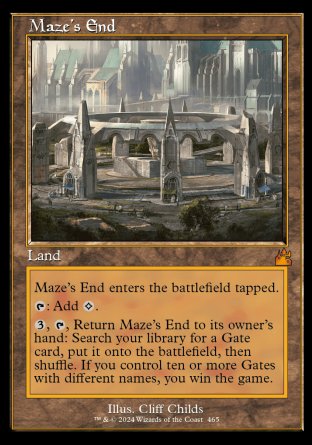 (465) Magic The Gathering Ravnica Remastered: Extras Single: Maze's End Holo Mythic