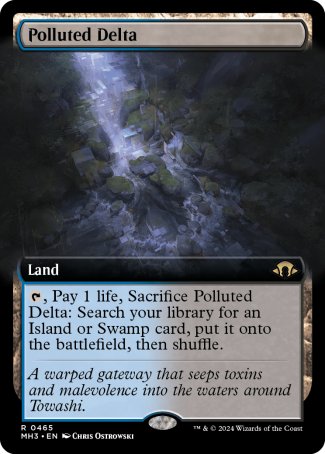 (465) Magic The Gathering Modern Horizons 3: Extras Single: Polluted Delta (V.3) Holo Rare