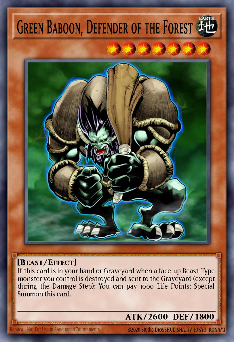 (165) YuGiOh TCG LCYW: Legendary Collection 3: Mega Pack Single: Green Baboon, Defender of the Forest Common
