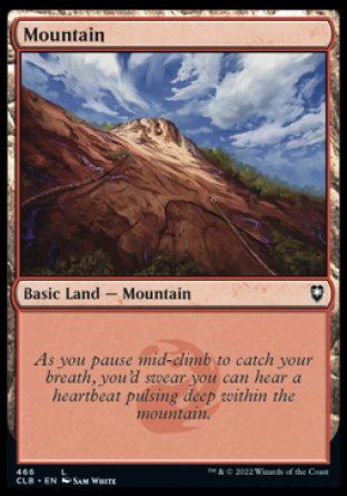 (466) Magic The Gathering Commander Legends: Battle for Baldur's Gate: Extras Single: Mountain (V.4) Holo Land