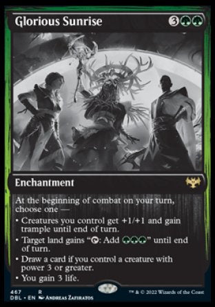 (467) Magic The Gathering Innistrad: Double Feature Single: Glorious Sunrise Holo Rare