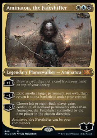 (468) Magic The Gathering Double Masters 2022: Extras Single: Aminatou, the Fateshifter Holo Mythic