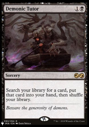 (049) Magic The Gathering The List Single: Demonic Tutor (V.2) Uncommon
