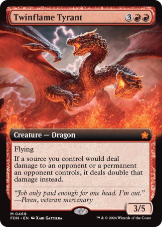 (469) Magic The Gathering Magic: The Gathering Foundations: Extras Single: Twinflame Tyrant (V.5) Mythic