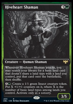 (469) Magic The Gathering Innistrad: Double Feature Single: Hiveheart Shaman Holo Rare