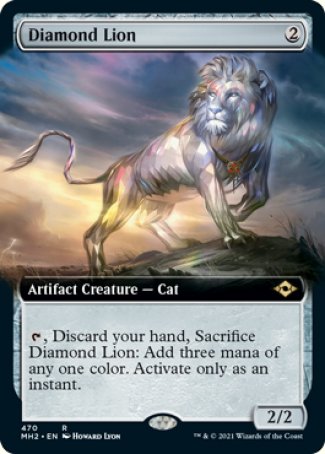 (470) Magic The Gathering Modern Horizons 2: Extras Single: Diamond Lion (V.3) Holo Rare