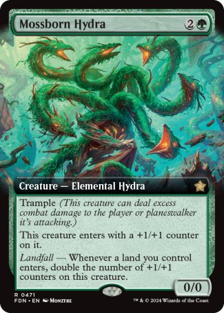 (471) Magic The Gathering Magic: The Gathering Foundations: Extras Single: Mossborn Hydra (V.3) Rare