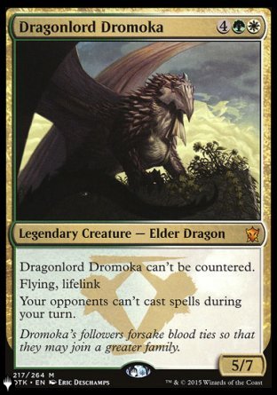 (217) Magic The Gathering The List Single: Dragonlord Dromoka Mythic