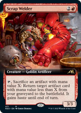 (471) Magic The Gathering Kamigawa: Neon Dynasty: Extras Single: Scrap Welder (V.2) Holo Rare