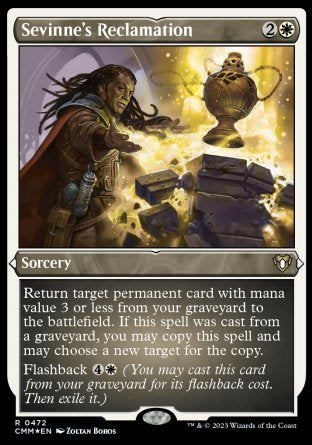 (472) Magic The Gathering Commander Masters: Extras Single: Sevinne's Reclamation Holo Rare