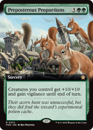 (472) Magic The Gathering Magic: The Gathering Foundations: Extras Single: Preposterous Proportions (V.3) Rare