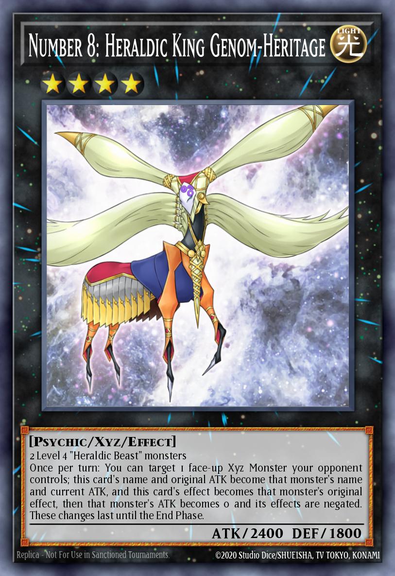 (152) YuGiOh TCG BLMM: Battles of Legend: Monster Mayhem Single: Number 8: Heraldic King Genom-Heritage Ultra Rare