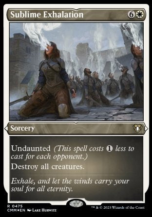 (475) Magic The Gathering Commander Masters: Extras Single: Sublime Exhalation Holo Rare
