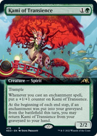 (476) Magic The Gathering Kamigawa: Neon Dynasty: Extras Single: Kami of Transience (V.2) Holo Rare