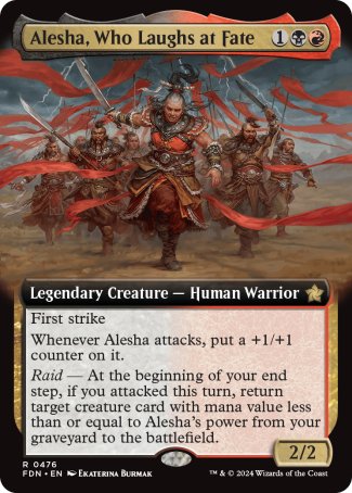(476) Magic The Gathering Magic: The Gathering Foundations: Extras Single: Alesha, Who Laughs at Fate (V.3) Rare