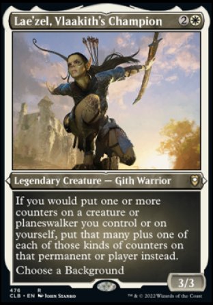 (476) Magic The Gathering Commander Legends: Battle for Baldur's Gate: Extras Single: Lae'zel, Vlaakith's Champion (V.1) Holo Rare
