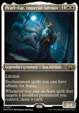 (477) Magic The Gathering Modern Horizons 3: Extras Single: Pearl-Ear, Imperial Advisor (V.2) Rare