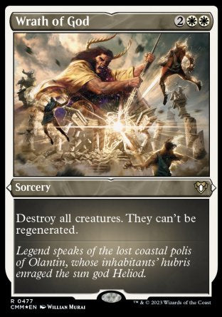 (477) Magic The Gathering Commander Masters: Extras Single: Wrath of God Holo Rare