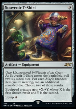 (478) Magic The Gathering Unfinity: Extras Single: Souvenir T-Shirt Holo Rare