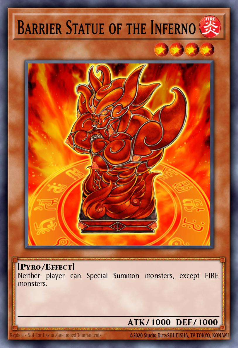 (113) YuGiOh TCG MAGO: Maximum Gold Single: Barrier Statue of the Inferno Rare