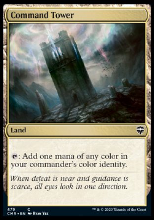 (479/361) Magic The Gathering Commander Legends: Extras Single: Command Tower (V.1) Holo Common