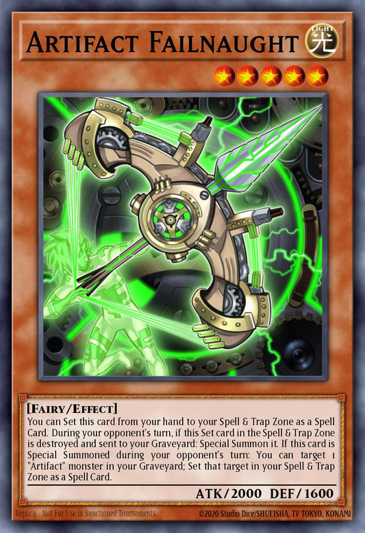 (013) YuGiOh TCG PRIO: Primal Origin Single: Artifact Failnaught  Common