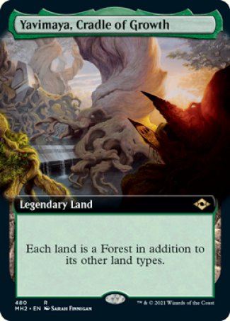 (480) Magic The Gathering Modern Horizons 2: Extras Single: Yavimaya, Cradle of Growth (V.3) Holo Rare