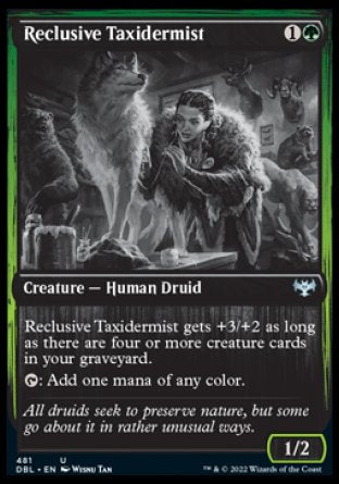 (481) Magic The Gathering Innistrad: Double Feature Single: Reclusive Taxidermist Uncommon