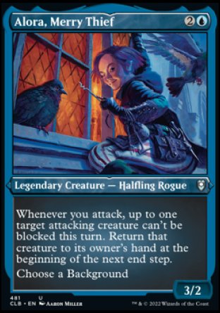 (481) Magic The Gathering Commander Legends: Battle for Baldur's Gate: Extras Single: Alora, Merry Thief (V.1) Uncommon