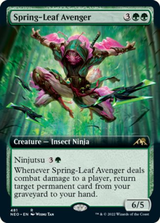 (481) Magic The Gathering Kamigawa: Neon Dynasty: Extras Single: Spring-Leaf Avenger (V.2) Rare