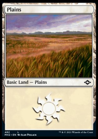 (482) Magic The Gathering Modern Horizons 2: Extras Single: Plains (V.3) Holo Land