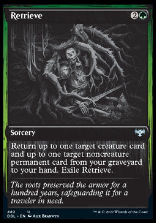 (482) Magic The Gathering Innistrad: Double Feature Single: Retrieve Holo Uncommon
