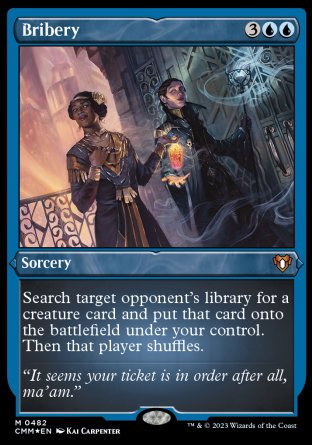 (482) Magic The Gathering Commander Masters: Extras Single: Bribery Holo Mythic