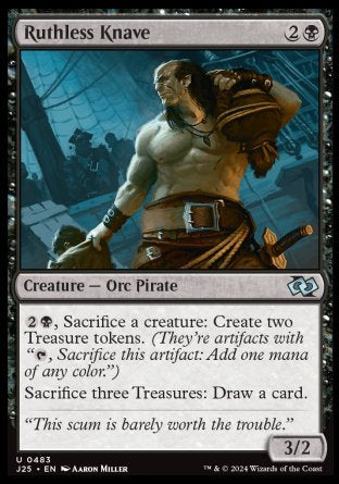 (483) Magic The Gathering Foundations Jumpstart Single: Ruthless Knave Uncommon