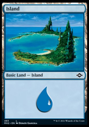 (483) Magic The Gathering Modern Horizons 2: Extras Single: Island (V.2) Holo Land