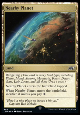 (484) Magic The Gathering Unfinity: Extras Single: Nearby Planet Holo Common