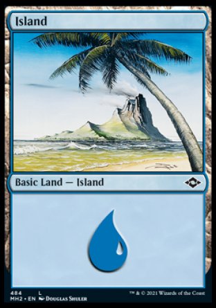 (484) Magic The Gathering Modern Horizons 2: Extras Single: Island (V.3) Holo Land